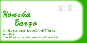 monika barzo business card